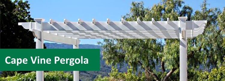 Pergola Awnings Cape Vine PVC uPVC Johannesburg Pretoria George Louis Trichard Durban Garden Route Western Cape South Africa